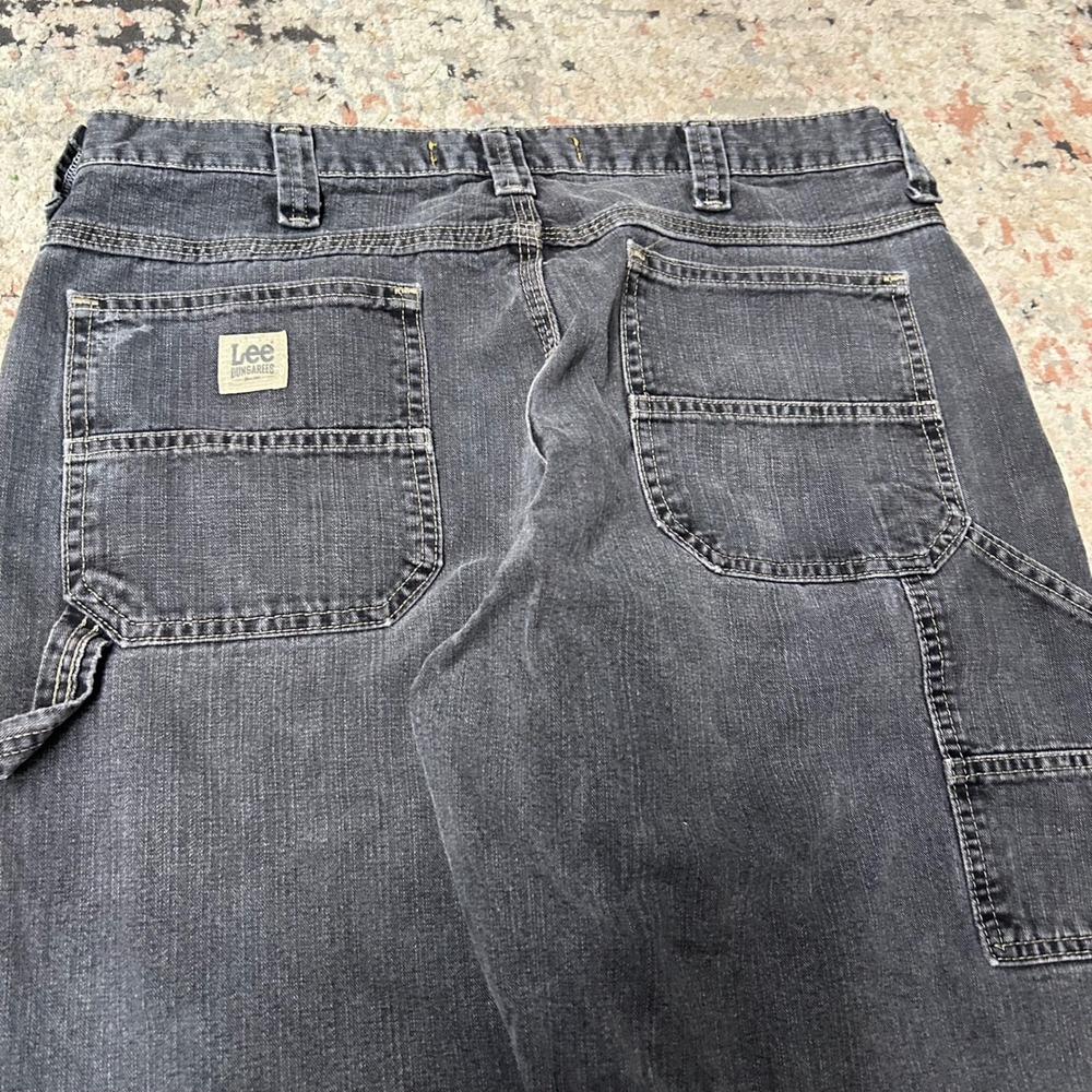 Lee Jeans Mens 34x30 Black Dungaree Carpenter Y2K Vintage Baggy Skater Workwear - Picture 9 of 10